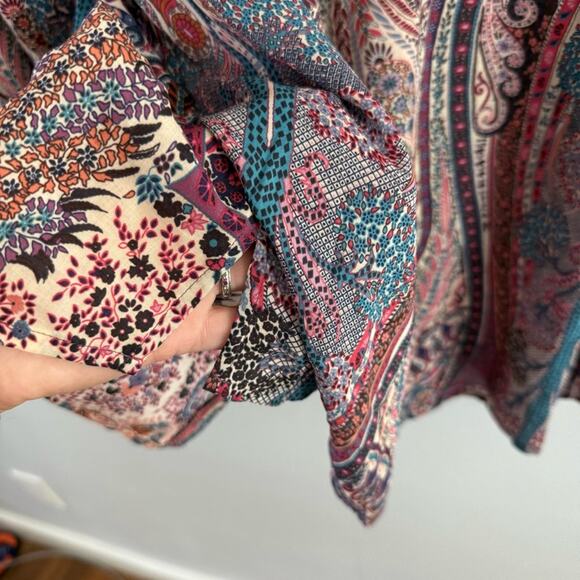 BA & SH | Women’s Blake Paisley Print Long Sleeve Blouse Lady Shirt Button Down - Picture 10 of 13